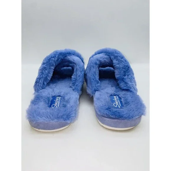 Skechers Women's Cozy Slide Furry Feels Faux Fur Slide Slippers Periwinkle 9.5M - Picture 5 of 11